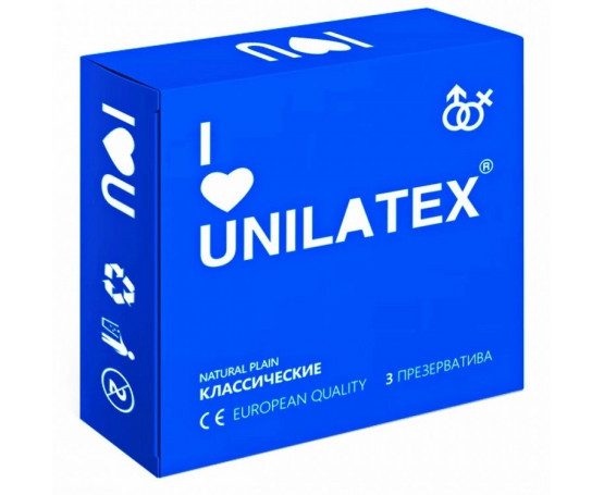Классические презервативы Unilatex Natural Plain - 3 шт.