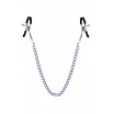 Зажимы для сосков с фиолетовой цепочкой Sweet Caress Nipple Chain