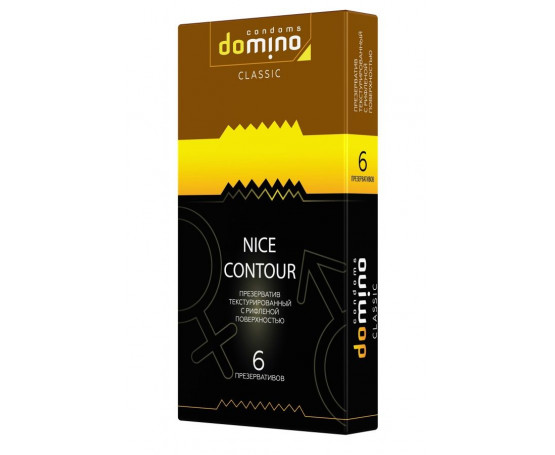 Презервативы с рёбрышками DOMINO Classic Nice Contour - 6 шт.