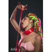 Красный ошейник Circus с поводком