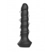 Черный перезаряжаемый мультискоростной вибратор №02 Undulating vibrator - 19 см.