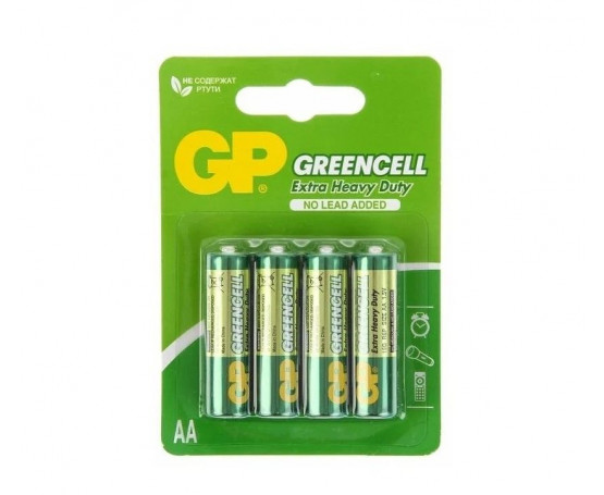 Батарейки солевые GP GreenCell AA/R6G - 4 шт.
