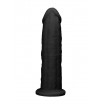 Черный фаллоимитатор Silicone Dildo Without Balls - 22,8 см.