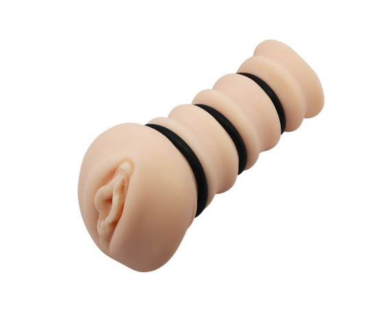 Мастурбатор-вагина с утягивающими кольцами Rossi Flesh 3D