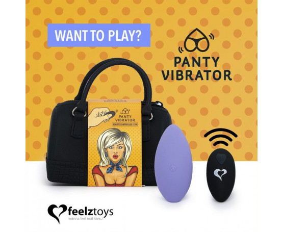 Фиолетовый вибромассажер в трусики с пультом ДУ Panty Vibe Remote Controlled Vibrator
