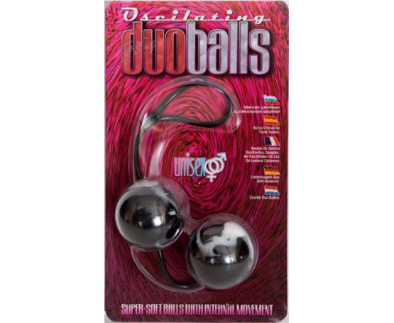 Чёрно-белые вагинальные шарики Duoballs