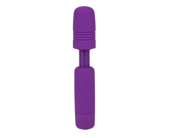 Фиолетовый мини-вибратор POWER TIP JR MASSAGE WAND