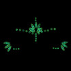 Декоративное украшение из камней на клеевой основе Body Jewelry Stickers