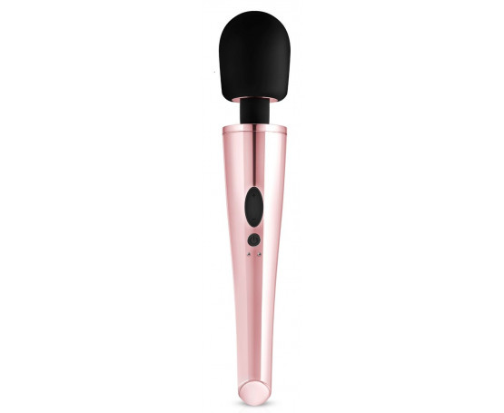 Черно-розовый вибромассажер Nouveau Wand Massager - 30 см.