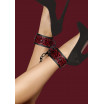 Красно-черные поножи Luxury Ankle Cuffs