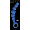 Синяя упругая анальная цепочка Flexible Wand - 18 см.