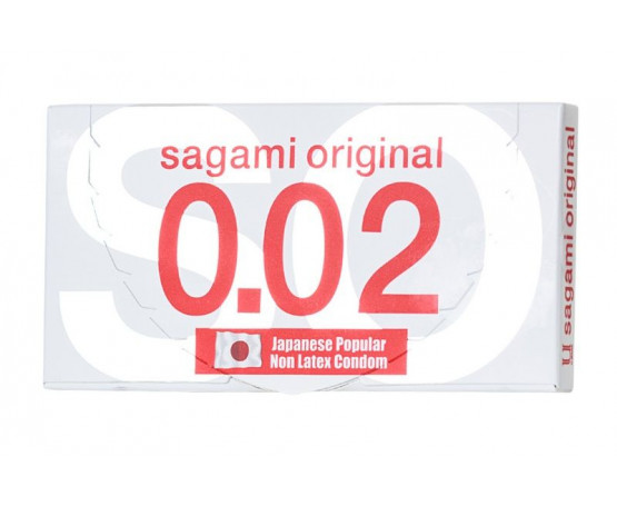 Ультратонкие презервативы Sagami Original 0.02 - 2 шт.