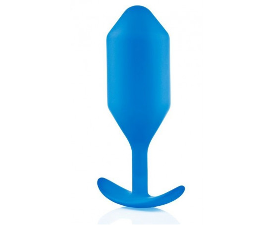 Синяя пробка для ношения B-vibe Snug Plug 5 - 14 см.