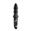 Черный конический анальный вибромассажер-ёлочка JOYFUL PLUG VIBRATOR 5.5INCH - 14 см.