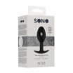 Черная анальная пробка N 89 Self Penetrating Butt Plug - 8,3 см.