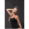 Черный кляп-шарик PREMIUM SOLID SILICONE BALL GAG