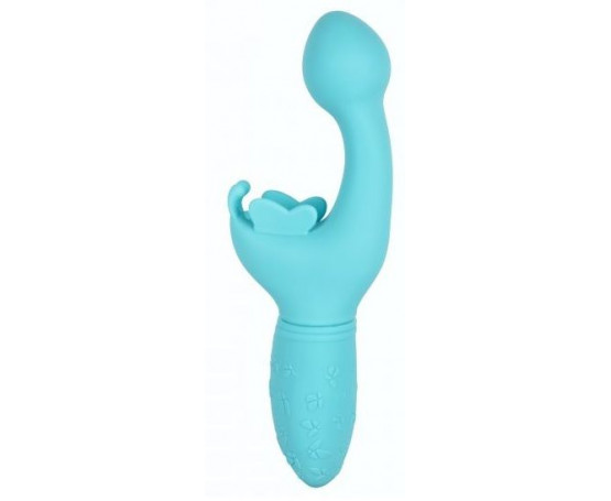 Голубой вибратор-кролик Rechargeable Butterfly Kiss
