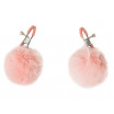 Зажимы на соски Angelic с розовыми меховыми шариками