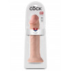 Телесный фаллоимитатор-гигант на присоске 14  Cock - 36 см.