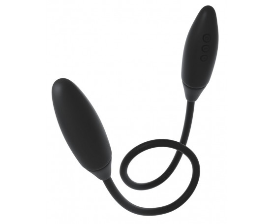 Черный двойной вибростимулятор Double Vibrator