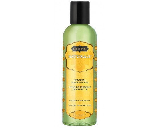 Массажное масло Naturals Coconut Pineapple с ароматом кокоса и ананаса - 59 мл.