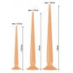 Набор из 3 телесных удлиненных анальных пробок Super Long Flexible Butt Plug Set
