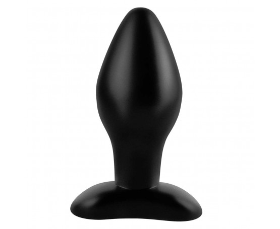 Черная анальная пробка среднего размера Large Silicone Plug - 13 см.