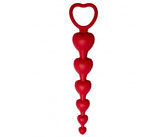 Бордовая анальная цепочка Love Beam - 19 см.