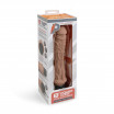Кофейный вибратор-реалистик 8  Girthy Realistic Vibrator - 24,5 см.