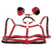 Красный комплект БДСМ-аксессуаров Harness Set
