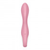 Розовый вибромассажер с функцией расширения Air Pump Vibrator 2 - 20,9 см.