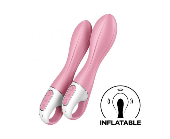 Розовый вибромассажер с функцией расширения Air Pump Vibrator 2 - 20,9 см.