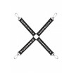 Черный крестообразный фиксатор Diamond Studded Hogtie