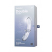 Прозрачный двусторонний стеклянный фаллоимитатор Satisfyer Double Crystal - 19,5 см.