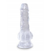 Прозрачный фаллоимитатор King Cock Clear 5  Cock with Balls - 15,2 см.
