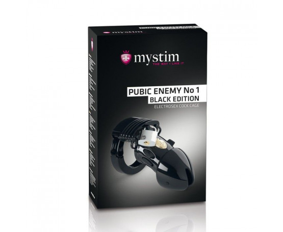 Пояс верности с электростимуляцией Mystim Pubic Enemy No1 Black Edition