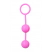 Розовые вагинальные шарики с ребрышками Roze Love Balls