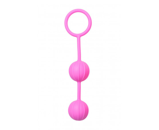 Розовые вагинальные шарики с ребрышками Roze Love Balls