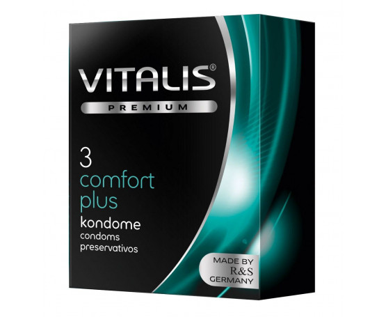 Контурные презервативы VITALIS PREMIUM comfort plus - 3 шт.