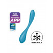 Синий гибкий вибратор Satisfyer G-Spot Flex 5+ - 19,6 см.
