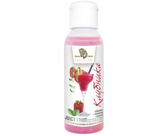 Интимный гель-смазка JUICY FRUIT с ароматом клубники - 50 мл.