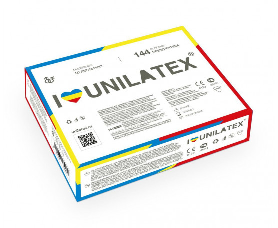 Разноцветные ароматизированные презервативы Unilatex Multifruits - 144 шт.