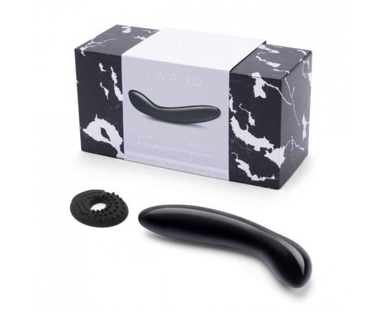 Массажер для G-точки Le Wand Crystal G-Wand из черного обсидиана
