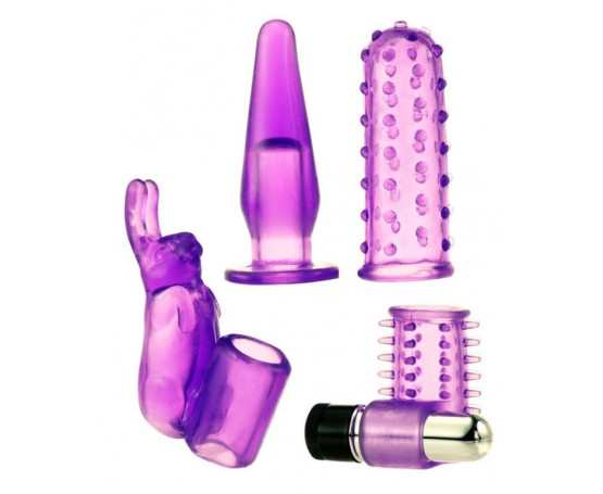 Фиолетовый вибронабор Foreplay Couples Kit
