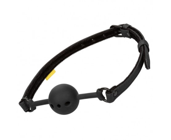 Черный силиконовый кляп-шар Breathable Ball Gag