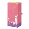 Белый вибромассажер Satisfyer Double Wand-er со сменными насадками