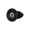 Чёрная большая анальная вибропробка Large Rechargeable Anal Plug - 13,5 см.