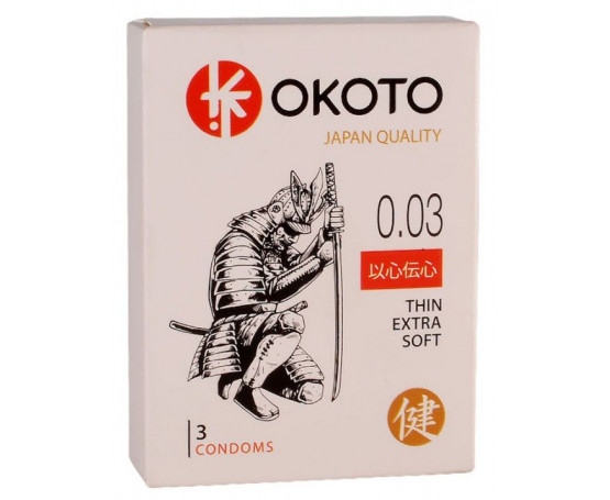 Тонкие презервативы OKOTO Thin Extra Soft - 3 шт.