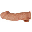 Телесная насадка на фаллос с отверстием для мошонки Cock Sleeve 001 Size L - 17,6 см.