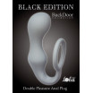 Серое эрекционное кольцо с анальной пробкой Double Pleasure Anal Plug